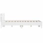 vidaXL Estructura de cama con cabecero y luces LED blanco 135x190 cm vidaXL Estructura de cama con cabecero y luces LED blanco 135x190 cm