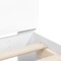 vidaXL Estructura de cama con cabecero y luces LED blanco 135x190 cm vidaXL Estructura de cama con cabecero y luces LED blanco 135x190 cm