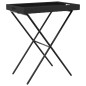 vidaXL Mesa con bandeja plegable ratán sintético negro 65x40x75 cm vidaXL Mesa con bandeja plegable ratán sintético negro 65x40x75 cm