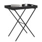 vidaXL Mesa con bandeja plegable ratán sintético negro 65x40x75 cm vidaXL Mesa con bandeja plegable ratán sintético negro 65x40x75 cm