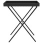 vidaXL Mesa con bandeja plegable ratán sintético negro 65x40x75 cm vidaXL Mesa con bandeja plegable ratán sintético negro 65x40x75 cm