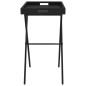 vidaXL Mesa con bandeja plegable ratán sintético negro 65x40x75 cm vidaXL Mesa con bandeja plegable ratán sintético negro 65x40x75 cm