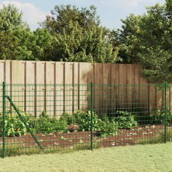 vidaXL Cerca de alambre de acero galvanizado verde 0,8x25 m