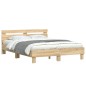 vidaXL Cama con cabecero madera de ingeniería roble Sonoma 140x200 cm