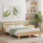 vidaXL Cama con cabecero madera de ingeniería roble Sonoma 150x200 cm vidaXL Cama con cabecero madera de ingeniería roble Sonoma 150x200 cm