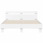vidaXL Estructura cama con cabecero madera ingeniería blanco 140x200cm vidaXL Estructura cama con cabecero madera ingeniería blanco 140x200cm