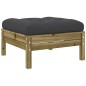 vidaXL Taburetes de jardín con cojines 2 uds madera de pino impregnada vidaXL Taburetes de jardín con cojines 2 uds madera de pino impregnada