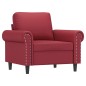 vidaXL Sillón cuero sintético rojo tinto 60 cm vidaXL Sillón cuero sintético rojo tinto 60 cm