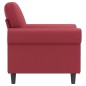 vidaXL Sillón cuero sintético rojo tinto 60 cm vidaXL Sillón cuero sintético rojo tinto 60 cm