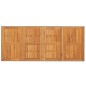 vidaXL Mesa de jardín superficie de madera ratán PE beige 190x80x74 cm vidaXL Mesa de jardín superficie de madera ratán PE beige 190x80x74 cm
