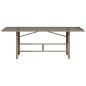 vidaXL Mesa de jardín superficie de vidrio ratán PE beige 190x80x74 cm