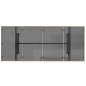 vidaXL Mesa de jardín superficie de vidrio ratán PE beige 190x80x74 cm