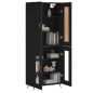 vidaXL Aparador alto madera contrachapada negro 69,5x34x180 cm vidaXL Aparador alto madera contrachapada negro 69,5x34x180 cm