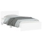 vidaXL Estructura de cama con cabecero y luces LED blanco 100x200 cm vidaXL Estructura de cama con cabecero y luces LED blanco 100x200 cm