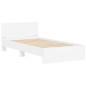 vidaXL Estructura de cama con cabecero y luces LED blanco 100x200 cm vidaXL Estructura de cama con cabecero y luces LED blanco 100x200 cm