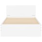 vidaXL Estructura de cama con cabecero y luces LED blanco 100x200 cm vidaXL Estructura de cama con cabecero y luces LED blanco 100x200 cm