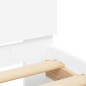 vidaXL Estructura de cama con cabecero y luces LED blanco 100x200 cm vidaXL Estructura de cama con cabecero y luces LED blanco 100x200 cm