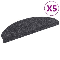 vidaXL Alfombrillas de escaleras autoadhesivas 10 uds gris 65x21x4 cm 