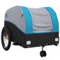 vidaXL Remolque para bicicleta hierro negro y azul 45 kg vidaXL Remolque para bicicleta hierro negro y azul 45 kg