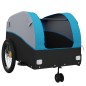 vidaXL Remolque para bicicleta hierro negro y azul 45 kg vidaXL Remolque para bicicleta hierro negro y azul 45 kg