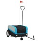 vidaXL Remolque para bicicleta hierro negro y azul 45 kg vidaXL Remolque para bicicleta hierro negro y azul 45 kg