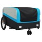 vidaXL Remolque para bicicleta hierro negro y azul 45 kg vidaXL Remolque para bicicleta hierro negro y azul 45 kg