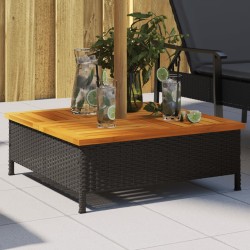 vidaXL Cubierta para base sombrilla ratán PE acacia negro 70x70x25 cm