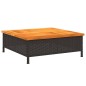 vidaXL Cubierta para base sombrilla ratán PE acacia negro 70x70x25 cm vidaXL Cubierta para base sombrilla ratán PE acacia negro 70x70x25 cm