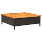 vidaXL Cubierta para base sombrilla ratán PE acacia negro 70x70x25 cm vidaXL Cubierta para base sombrilla ratán PE acacia negro 70x70x25 cm