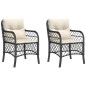 vidaXL Sillones de jardín con cojines 2 uds ratán sintético negro vidaXL Sillones de jardín con cojines 2 uds ratán sintético negro