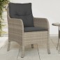 vidaXL Sillones de jardín con cojines 2 uds ratán sintético gris vidaXL Sillones de jardín con cojines 2 uds ratán sintético gris