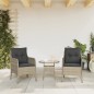 vidaXL Sillones de jardín con cojines 2 uds ratán sintético gris vidaXL Sillones de jardín con cojines 2 uds ratán sintético gris