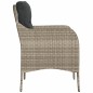 vidaXL Sillones de jardín con cojines 2 uds ratán sintético gris vidaXL Sillones de jardín con cojines 2 uds ratán sintético gris