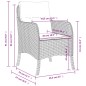 vidaXL Sillones de jardín con cojines 2 uds ratán sintético gris vidaXL Sillones de jardín con cojines 2 uds ratán sintético gris