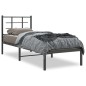 vidaXL Estructura de cama con cabecero metal negro 80x200 cm vidaXL Estructura de cama con cabecero metal negro 80x200 cm