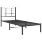 vidaXL Estructura de cama con cabecero metal negro 80x200 cm vidaXL Estructura de cama con cabecero metal negro 80x200 cm