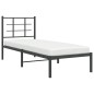 vidaXL Estructura de cama con cabecero metal negro 80x200 cm vidaXL Estructura de cama con cabecero metal negro 80x200 cm