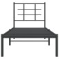 vidaXL Estructura de cama con cabecero metal negro 80x200 cm vidaXL Estructura de cama con cabecero metal negro 80x200 cm