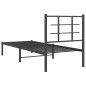 vidaXL Estructura de cama con cabecero metal negro 80x200 cm vidaXL Estructura de cama con cabecero metal negro 80x200 cm