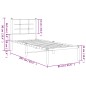 vidaXL Estructura de cama con cabecero metal negro 80x200 cm vidaXL Estructura de cama con cabecero metal negro 80x200 cm