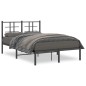 vidaXL Estructura de cama con cabecero metal negro 120x200 cm