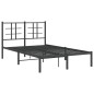 vidaXL Estructura de cama con cabecero metal negro 120x200 cm