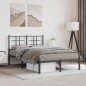 vidaXL Estructura de cama con cabecero metal negro 120x200 cm