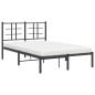 vidaXL Estructura de cama con cabecero metal negro 120x200 cm