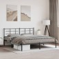 vidaXL Estructura de cama con cabecero metal negro 180x200 cm vidaXL Estructura de cama con cabecero metal negro 180x200 cm