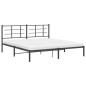 vidaXL Estructura de cama con cabecero metal negro 180x200 cm vidaXL Estructura de cama con cabecero metal negro 180x200 cm