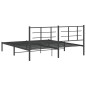 vidaXL Estructura de cama con cabecero metal negro 180x200 cm vidaXL Estructura de cama con cabecero metal negro 180x200 cm