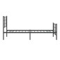 vidaXL Estructura de cama con cabecero y estribo metal negro 90x190 cm