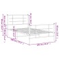 vidaXL Estructura de cama con cabecero y estribo metal negro 100x190cm