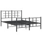 vidaXL Estructura de cama cabecero y estribo metal negro 135x190 cm vidaXL Estructura de cama cabecero y estribo metal negro 135x190 cm